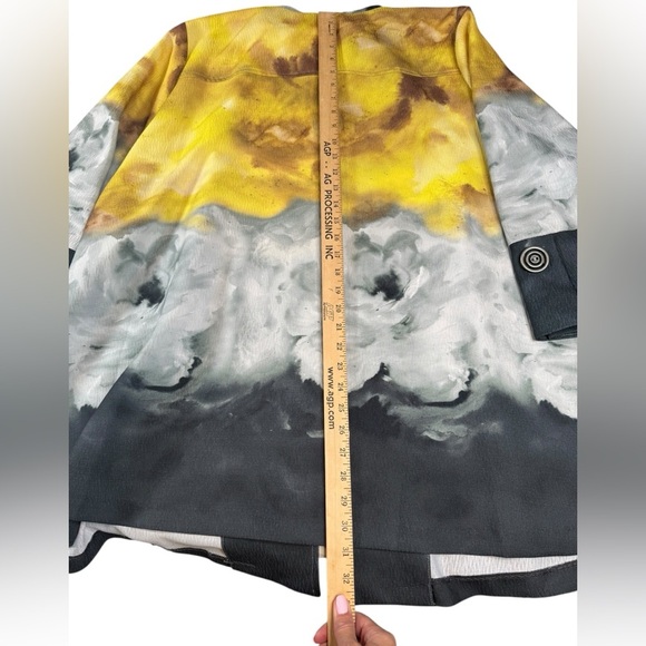 NWT IC Collection by Connie K 2X Abstract Watercolor Blouse Artwear Avant Garde - Picture 7 of 12
